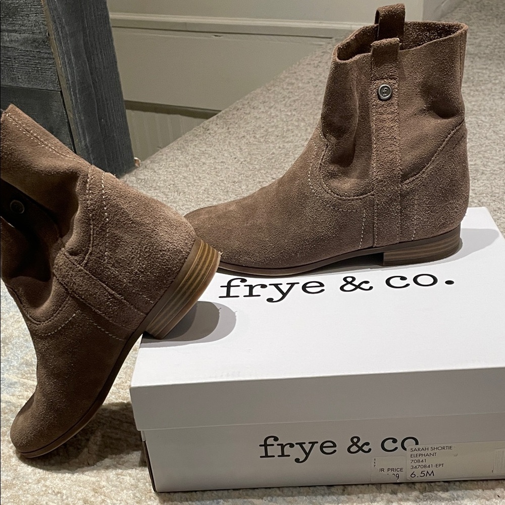 Frye & Co. Brown Suede Ankle Boots
